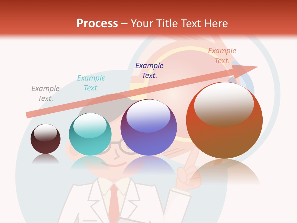 A Man In A Lab Coat Holding A Magnifying Glass PowerPoint Template