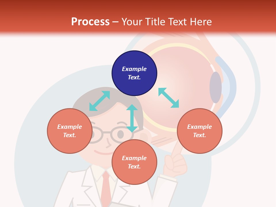 A Man In A Lab Coat Holding A Magnifying Glass PowerPoint Template