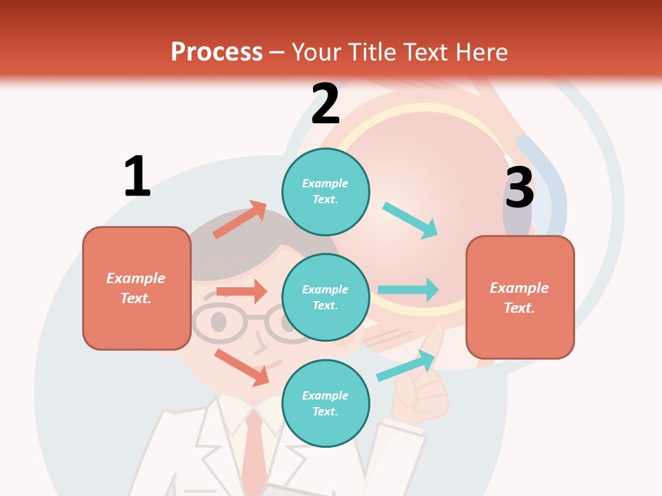 A Man In A Lab Coat Holding A Magnifying Glass PowerPoint Template
