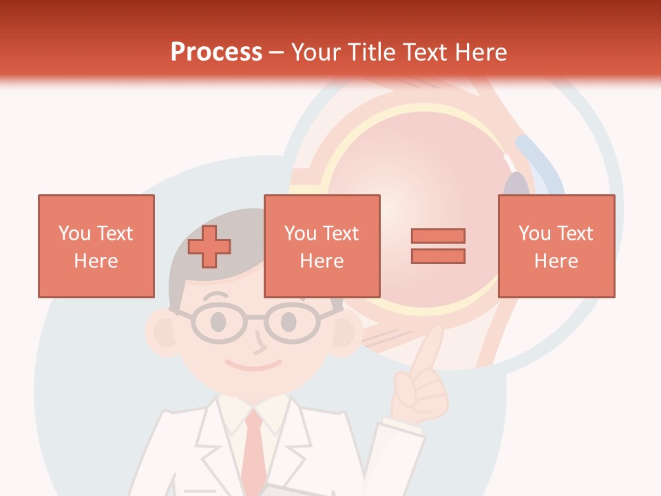 A Man In A Lab Coat Holding A Magnifying Glass PowerPoint Template