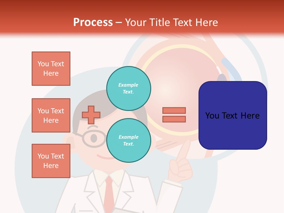 A Man In A Lab Coat Holding A Magnifying Glass PowerPoint Template