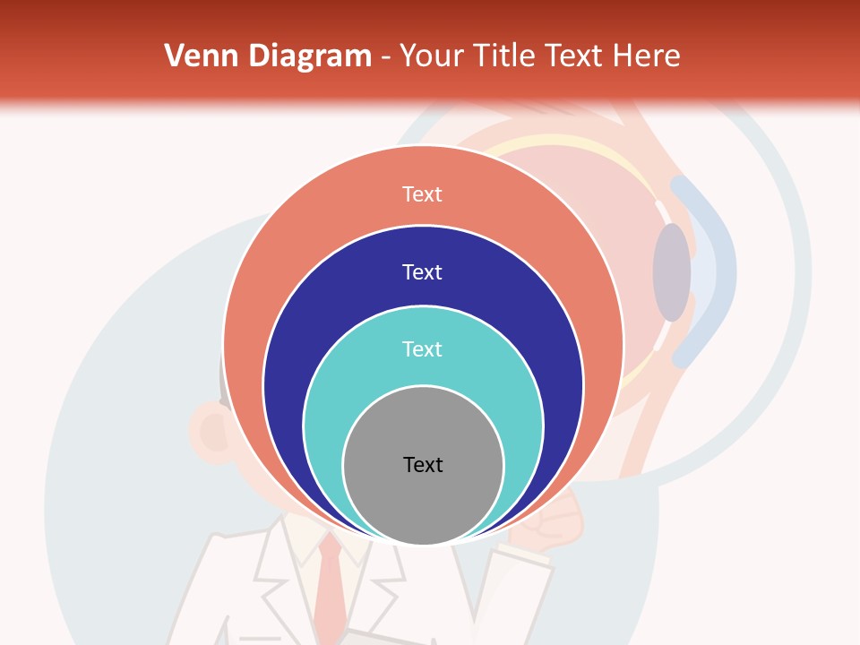 A Man In A Lab Coat Holding A Magnifying Glass PowerPoint Template