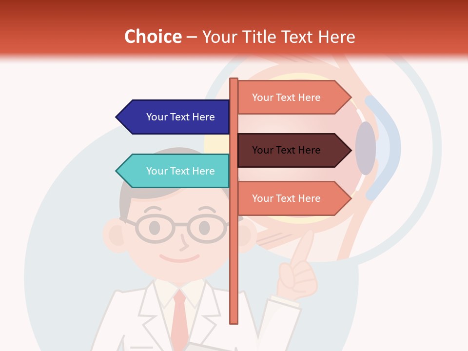 A Man In A Lab Coat Holding A Magnifying Glass PowerPoint Template