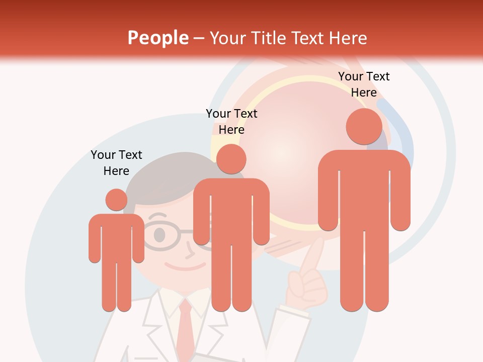 A Man In A Lab Coat Holding A Magnifying Glass PowerPoint Template
