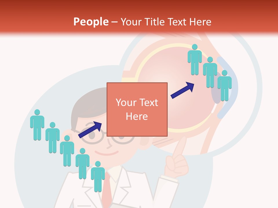 A Man In A Lab Coat Holding A Magnifying Glass PowerPoint Template