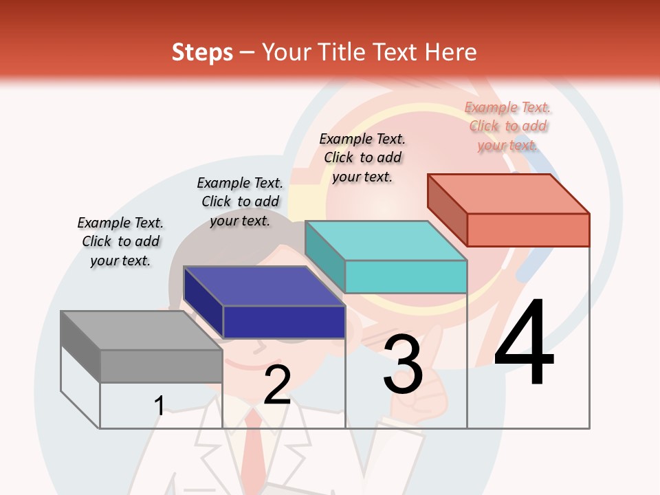 A Man In A Lab Coat Holding A Magnifying Glass PowerPoint Template