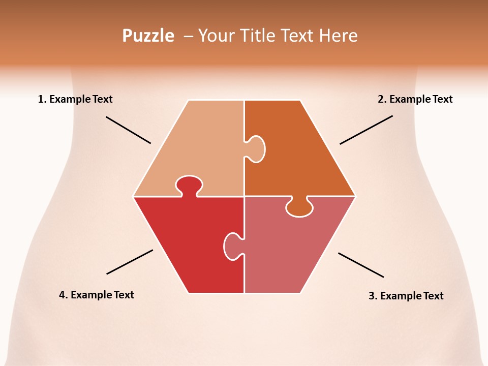 A Woman's Stomach With The Words Name Of Presentation On It PowerPoint Template