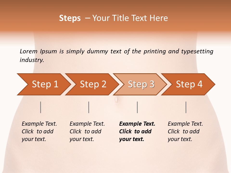 A Woman's Stomach With The Words Name Of Presentation On It PowerPoint Template