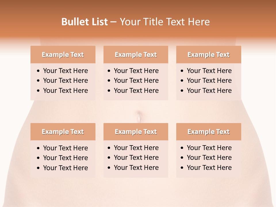 A Woman's Stomach With The Words Name Of Presentation On It PowerPoint Template