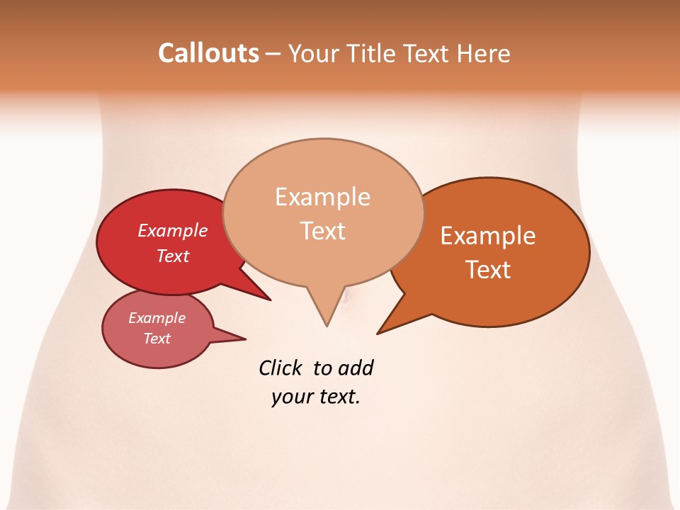 A Woman's Stomach With The Words Name Of Presentation On It PowerPoint Template