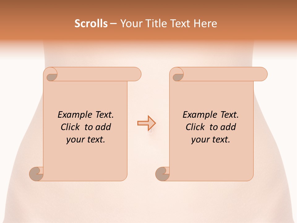 A Woman's Stomach With The Words Name Of Presentation On It PowerPoint Template