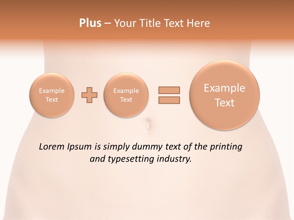 A Woman's Stomach With The Words Name Of Presentation On It PowerPoint Template