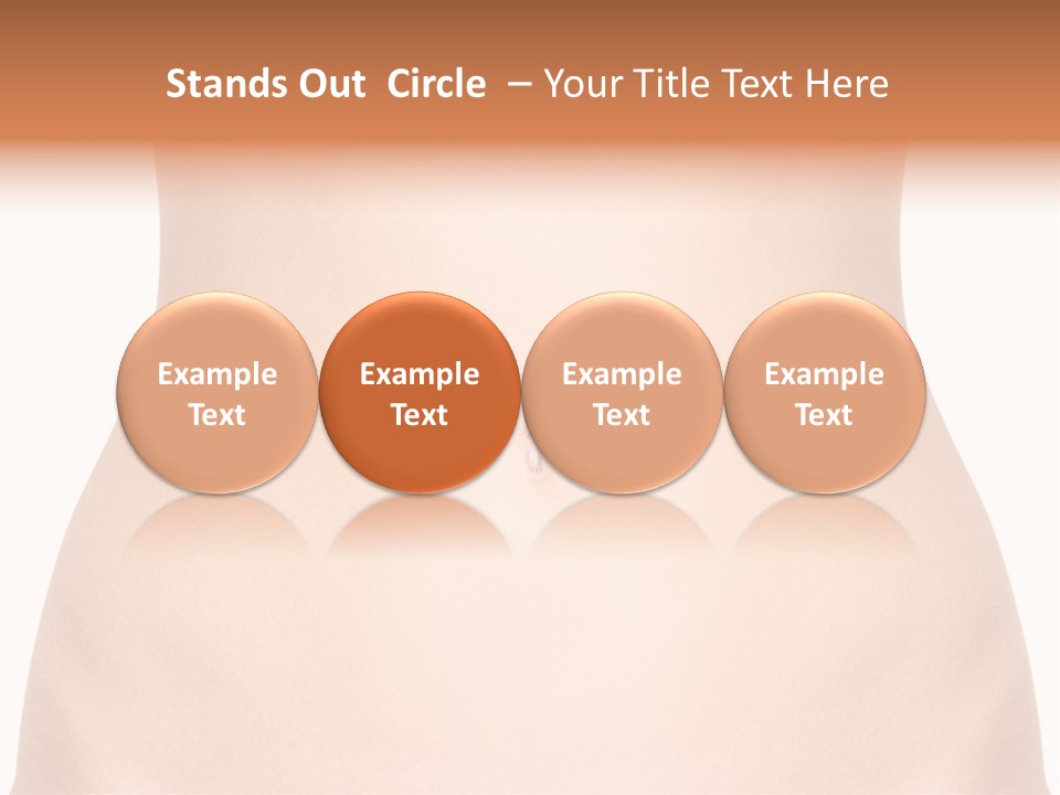 A Woman's Stomach With The Words Name Of Presentation On It PowerPoint Template