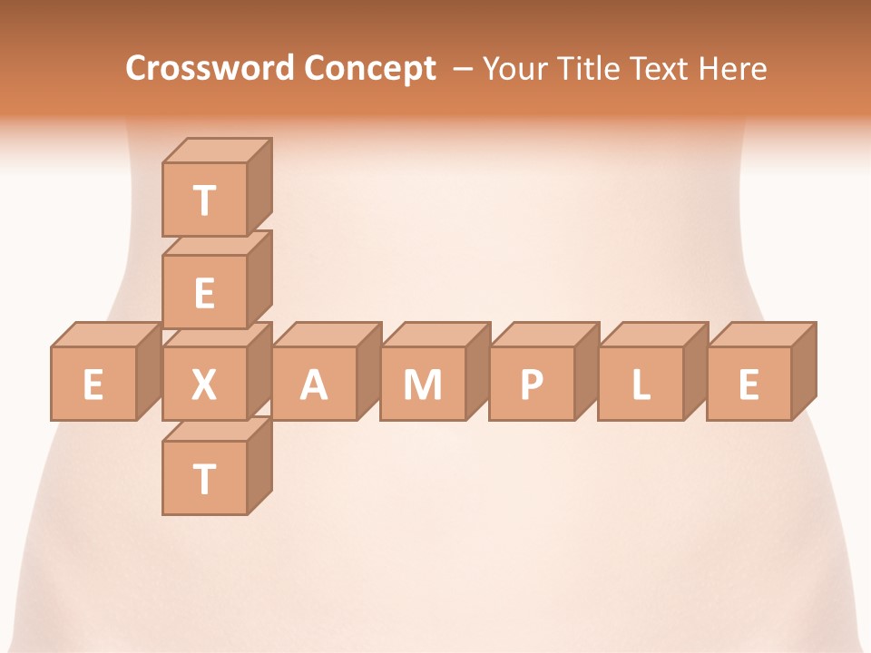 A Woman's Stomach With The Words Name Of Presentation On It PowerPoint Template