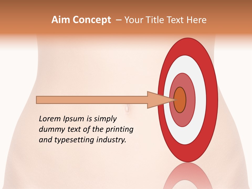 A Woman's Stomach With The Words Name Of Presentation On It PowerPoint Template