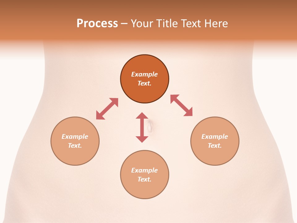 A Woman's Stomach With The Words Name Of Presentation On It PowerPoint Template