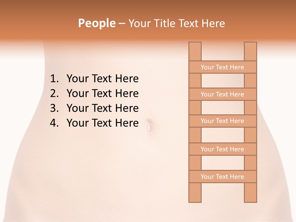 A Woman's Stomach With The Words Name Of Presentation On It PowerPoint Template