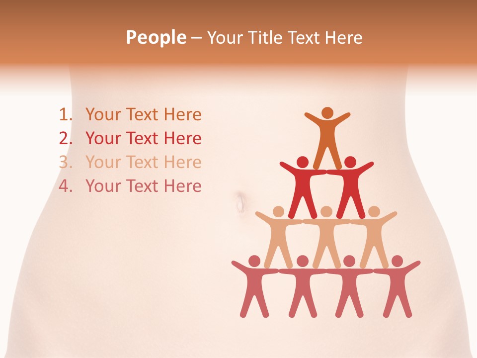 A Woman's Stomach With The Words Name Of Presentation On It PowerPoint Template