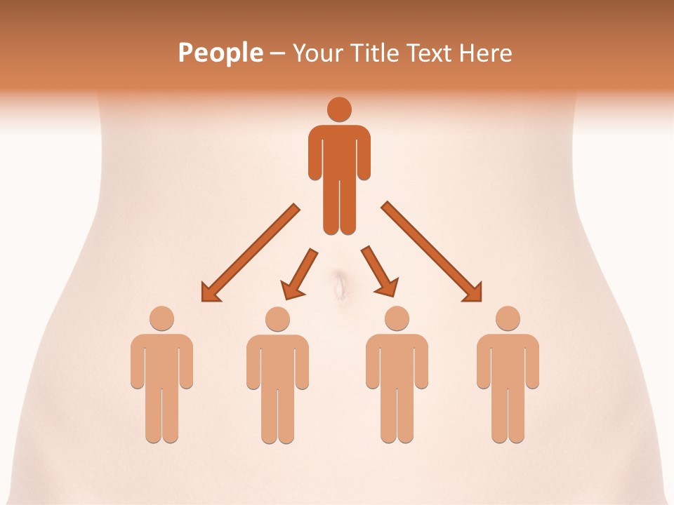 A Woman's Stomach With The Words Name Of Presentation On It PowerPoint Template