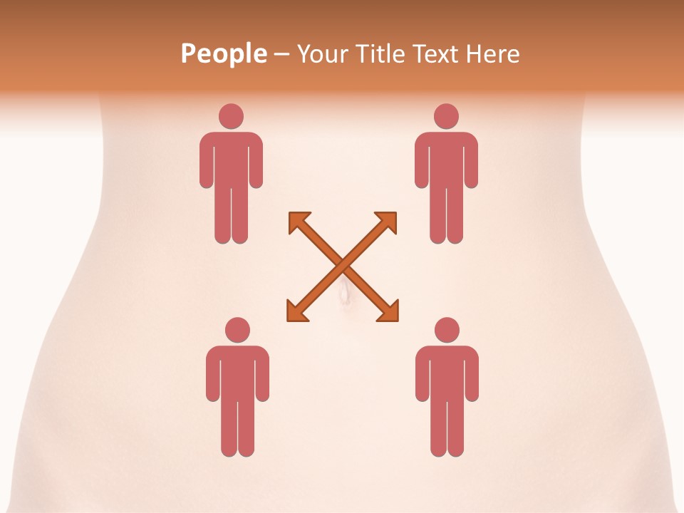 A Woman's Stomach With The Words Name Of Presentation On It PowerPoint Template