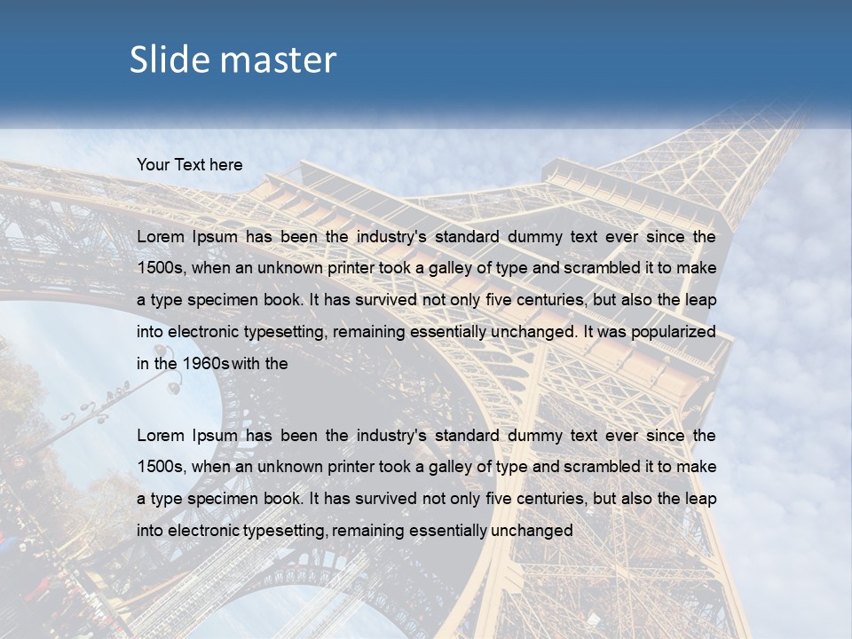 A Picture Of The Eiffel Tower In Paris PowerPoint Template