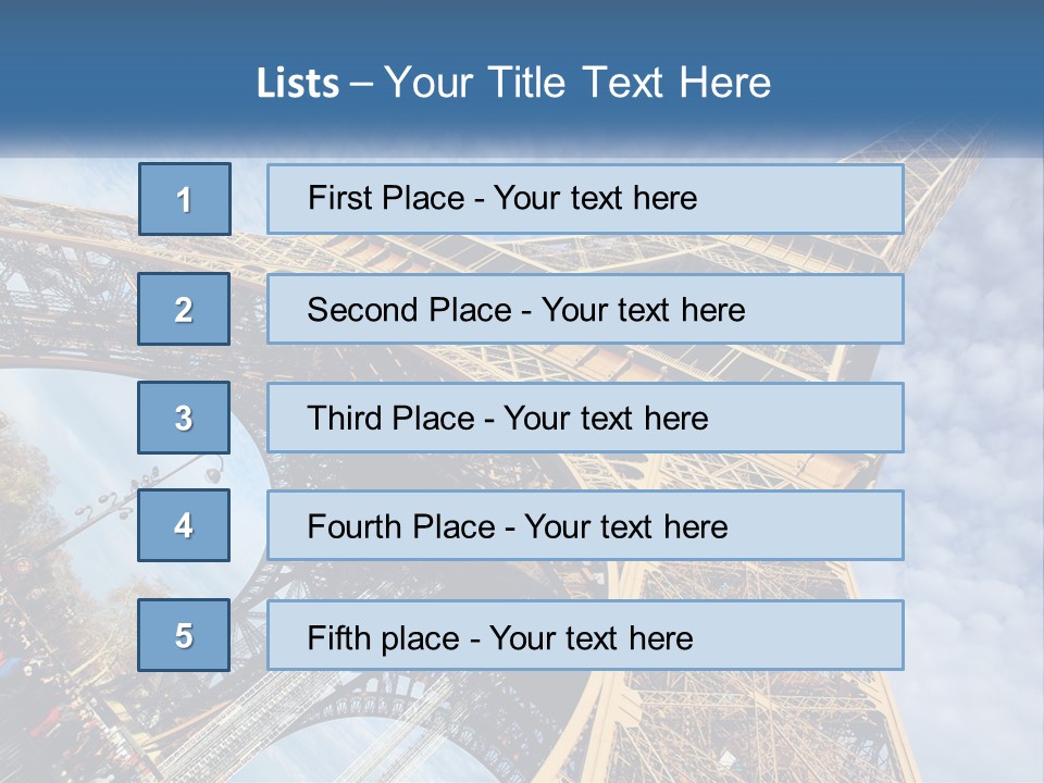 A Picture Of The Eiffel Tower In Paris PowerPoint Template