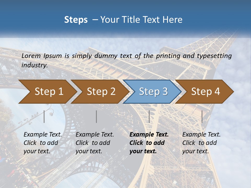 A Picture Of The Eiffel Tower In Paris PowerPoint Template