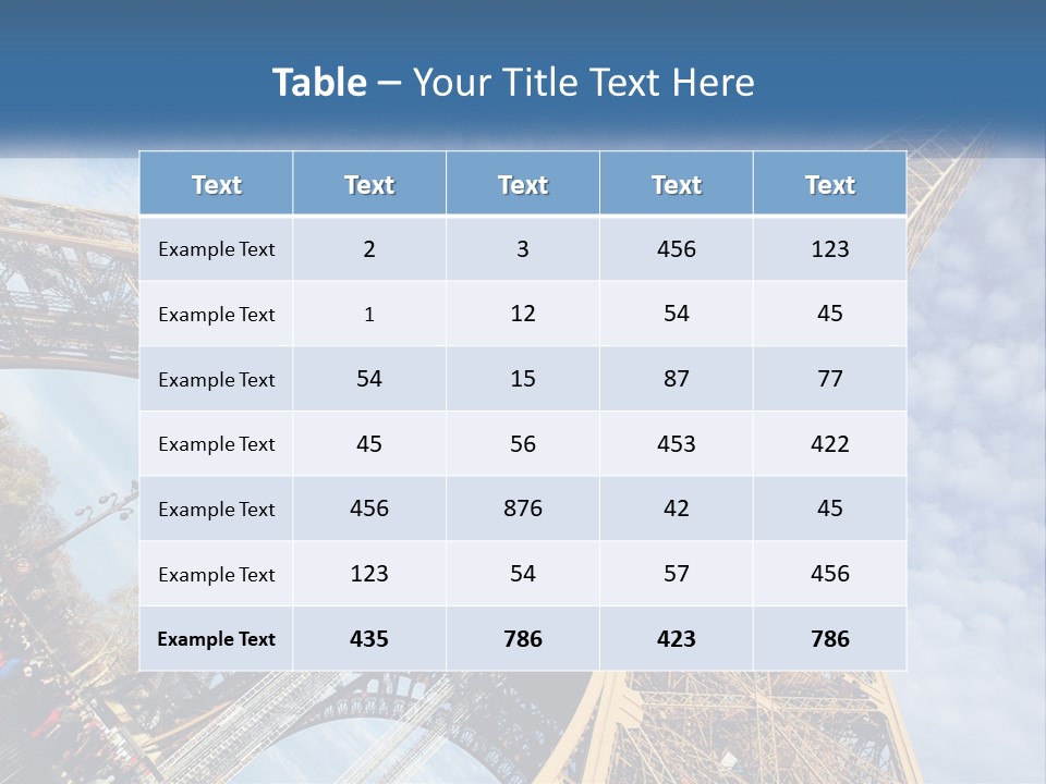 A Picture Of The Eiffel Tower In Paris PowerPoint Template