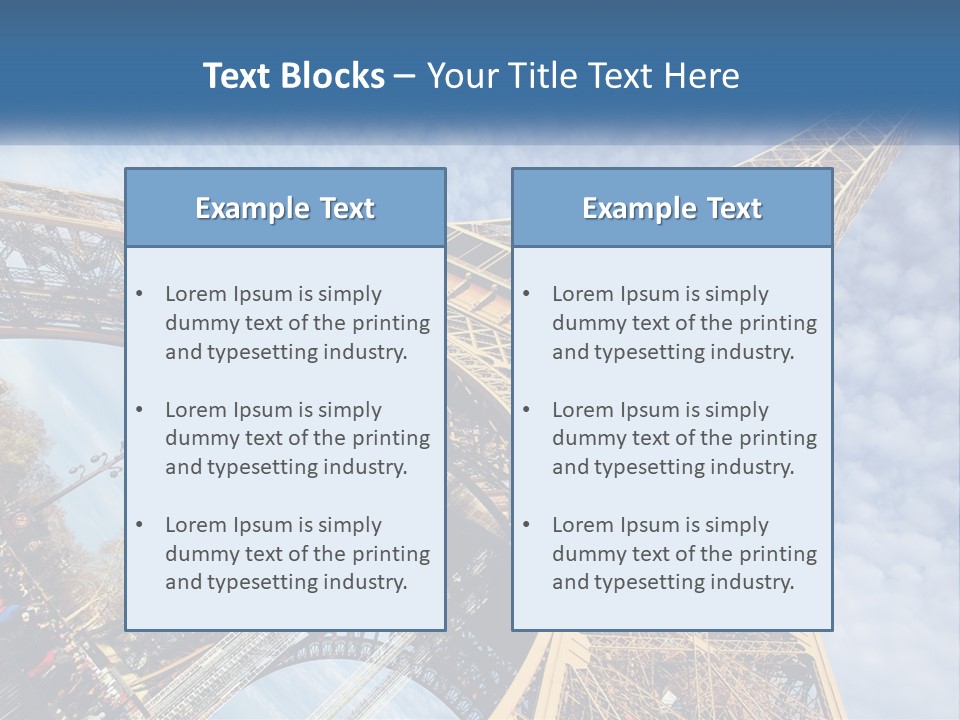 A Picture Of The Eiffel Tower In Paris PowerPoint Template