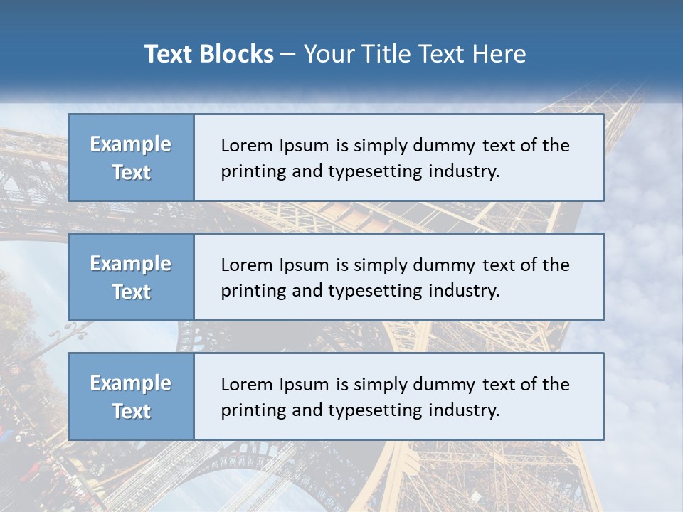A Picture Of The Eiffel Tower In Paris PowerPoint Template