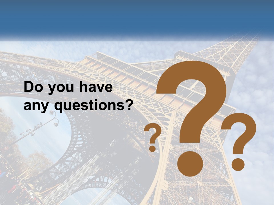 A Picture Of The Eiffel Tower In Paris PowerPoint Template