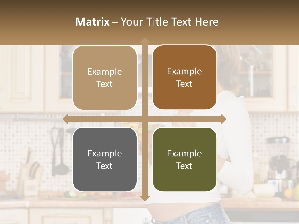 A Pregnant Woman Holding A Bowl Of Fruit In A Kitchen PowerPoint Template