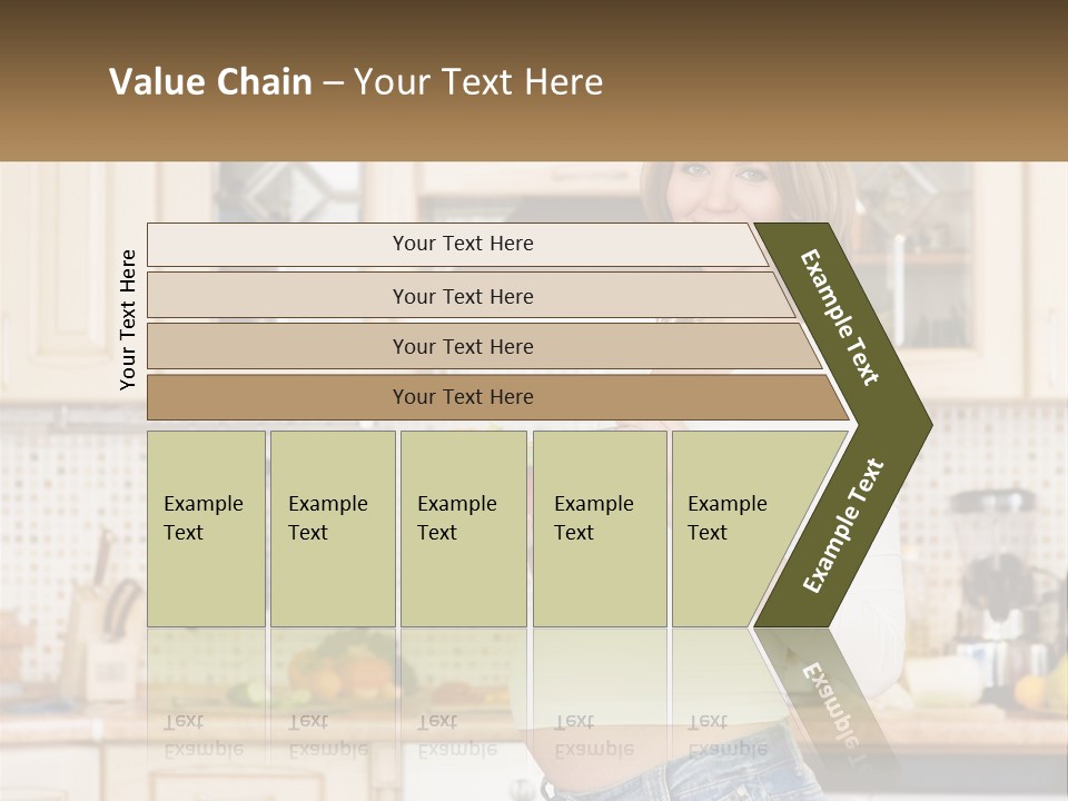 A Pregnant Woman Holding A Bowl Of Fruit In A Kitchen PowerPoint Template