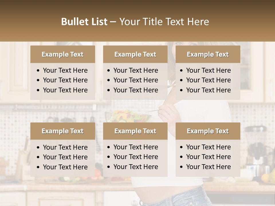 A Pregnant Woman Holding A Bowl Of Fruit In A Kitchen PowerPoint Template