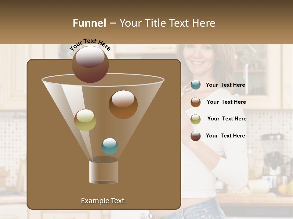 A Pregnant Woman Holding A Bowl Of Fruit In A Kitchen PowerPoint Template