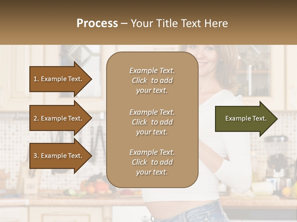 A Pregnant Woman Holding A Bowl Of Fruit In A Kitchen PowerPoint Template