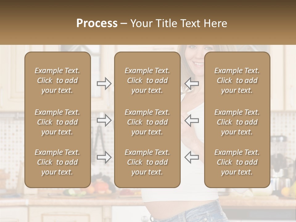 A Pregnant Woman Holding A Bowl Of Fruit In A Kitchen PowerPoint Template