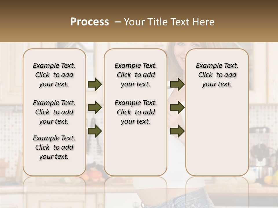 A Pregnant Woman Holding A Bowl Of Fruit In A Kitchen PowerPoint Template
