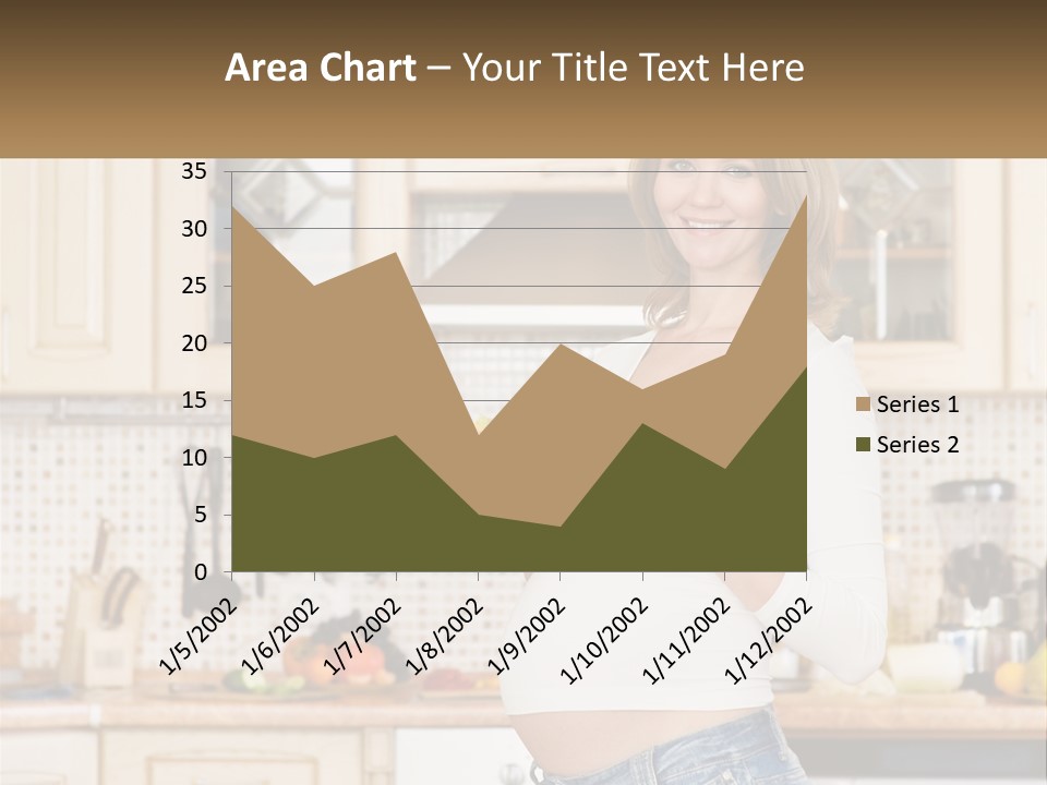 A Pregnant Woman Holding A Bowl Of Fruit In A Kitchen PowerPoint Template