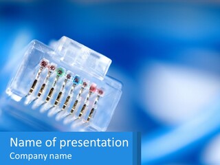 A Group Of Toothbrushes In A Plastic Case On A Blue Background PowerPoint Template