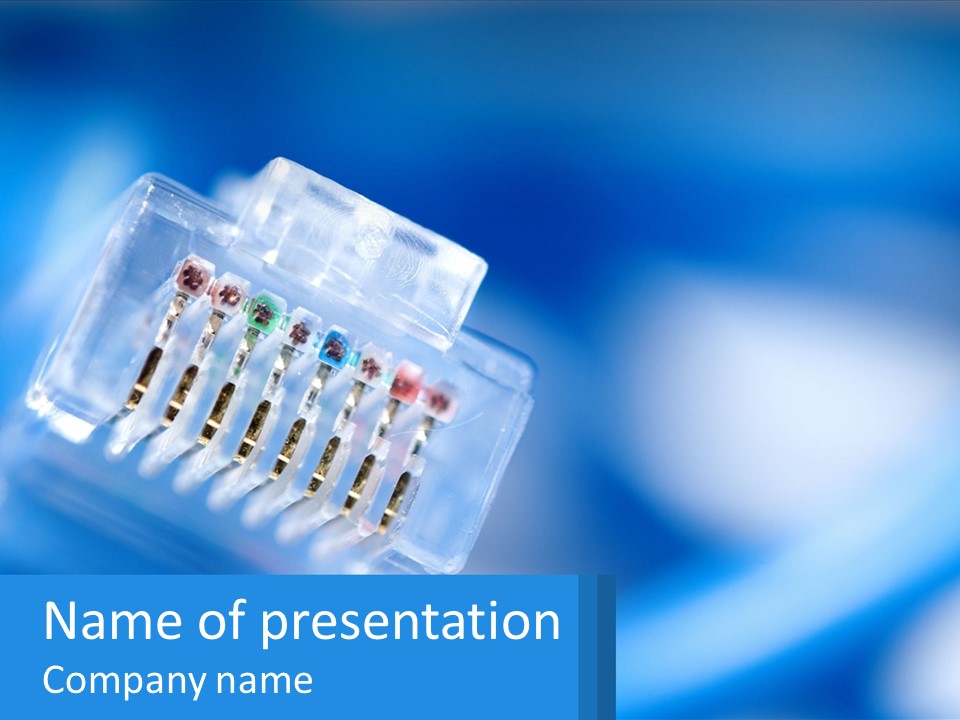 A Group Of Toothbrushes In A Plastic Case On A Blue Background PowerPoint Template