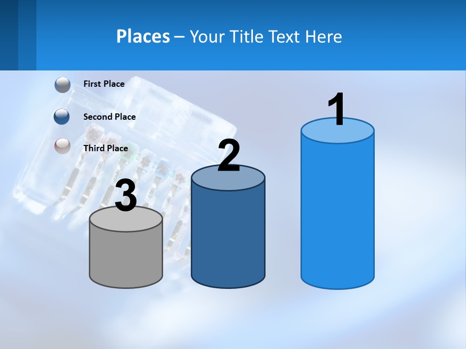 A Group Of Toothbrushes In A Plastic Case On A Blue Background PowerPoint Template