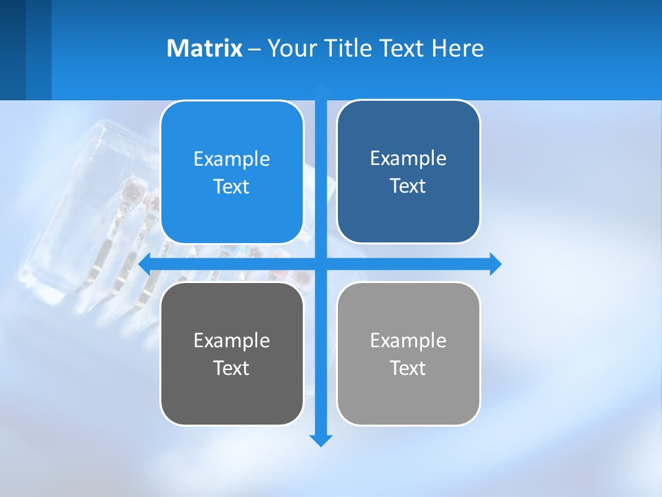 A Group Of Toothbrushes In A Plastic Case On A Blue Background PowerPoint Template
