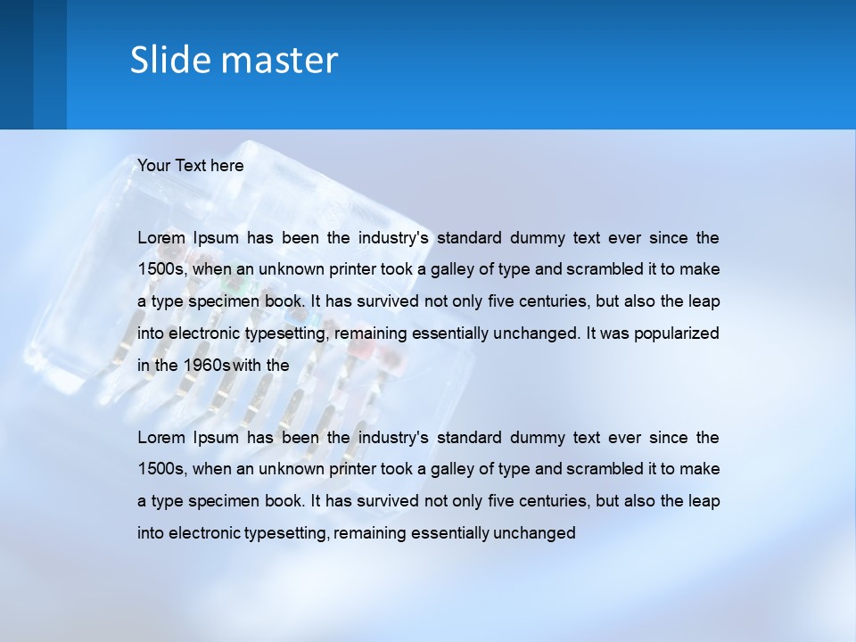 A Group Of Toothbrushes In A Plastic Case On A Blue Background PowerPoint Template