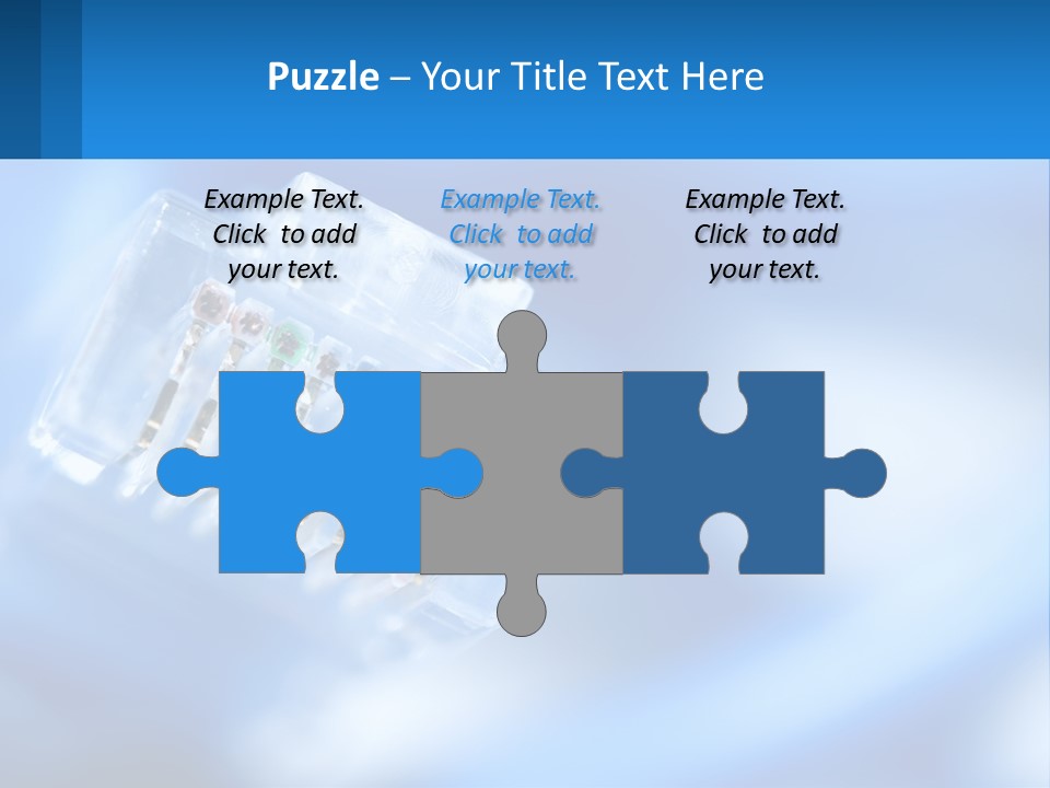 A Group Of Toothbrushes In A Plastic Case On A Blue Background PowerPoint Template