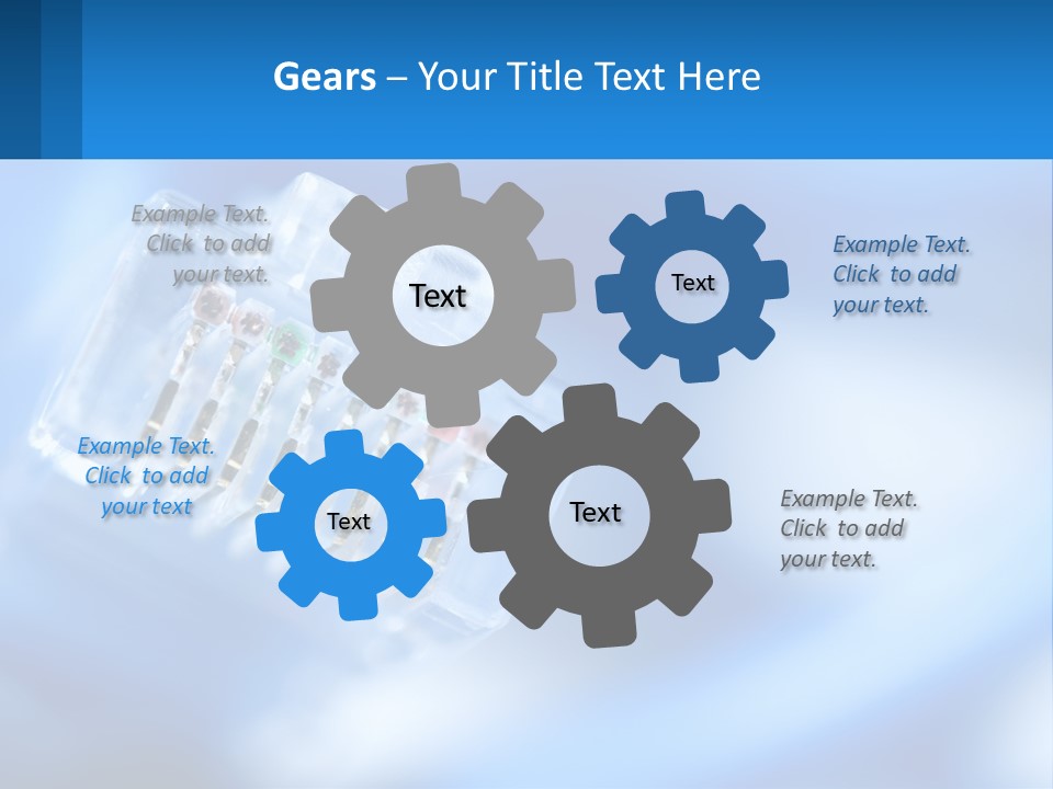 A Group Of Toothbrushes In A Plastic Case On A Blue Background PowerPoint Template
