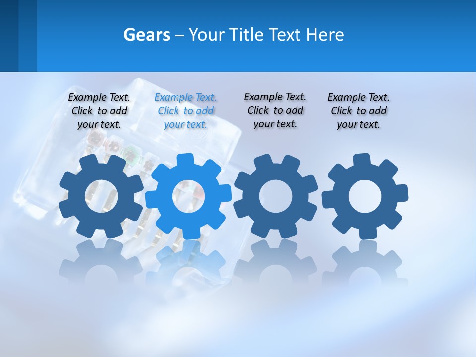 A Group Of Toothbrushes In A Plastic Case On A Blue Background PowerPoint Template