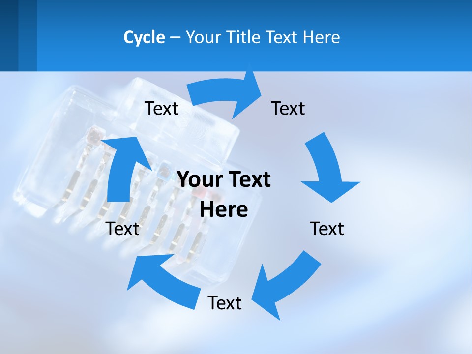 A Group Of Toothbrushes In A Plastic Case On A Blue Background PowerPoint Template
