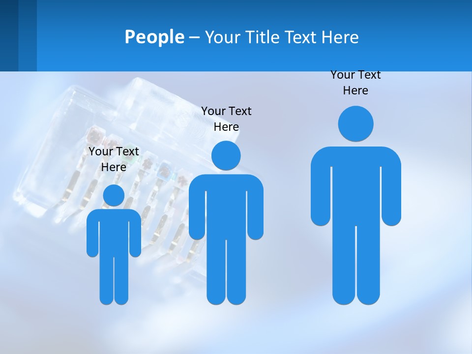 A Group Of Toothbrushes In A Plastic Case On A Blue Background PowerPoint Template