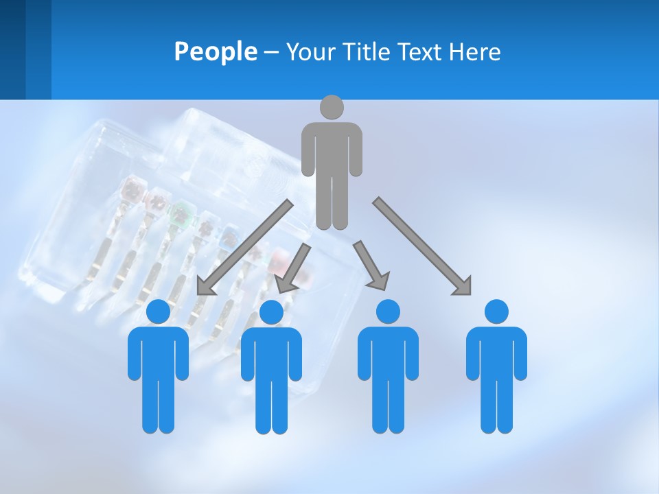 A Group Of Toothbrushes In A Plastic Case On A Blue Background PowerPoint Template